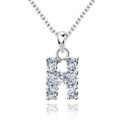 Necklace Silver H Shape SSLPE-H
